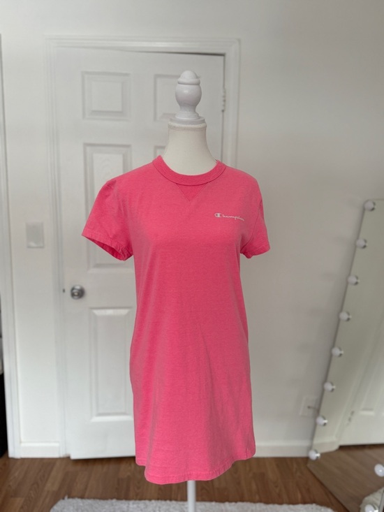Champion Dresses & Skirts - Champion Pink Logo T-Shirt Dress Casual Short Sleeve Mini Dress Size S